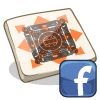 an Orange Facebook Coaster