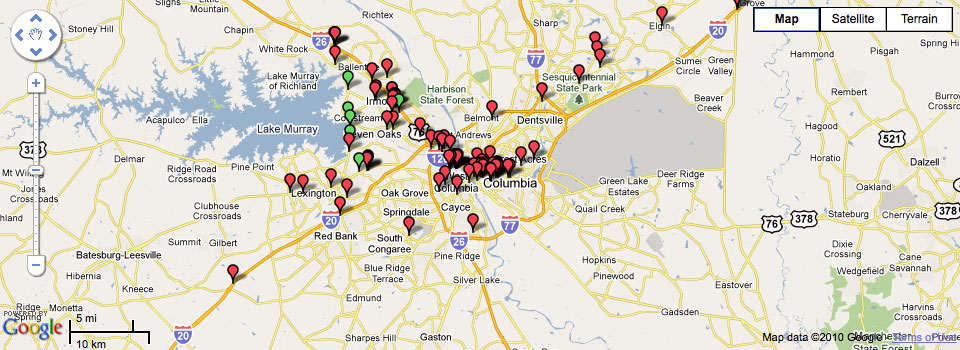 Gowalla Map:Greater Columbia
