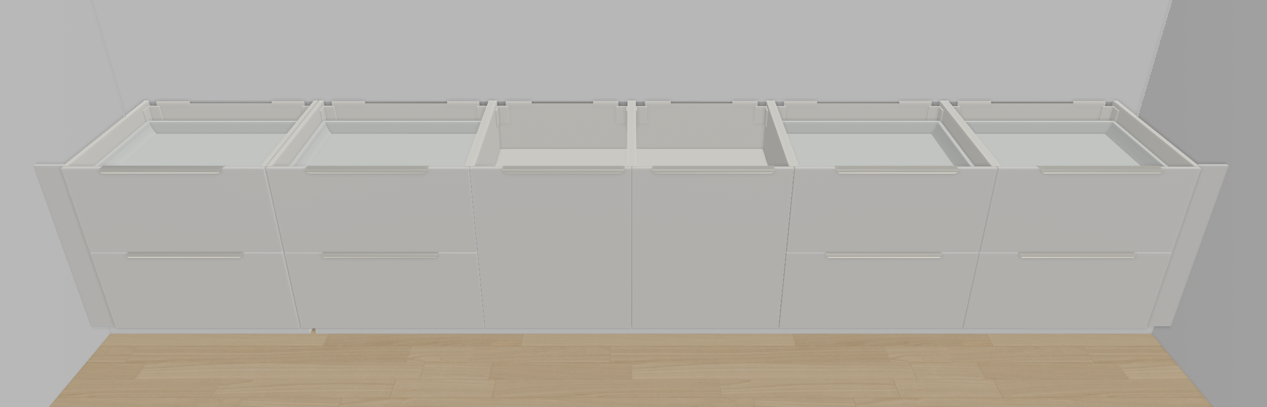 Screenshot from the IKEA kitchen planner tool showing the base cabinets.