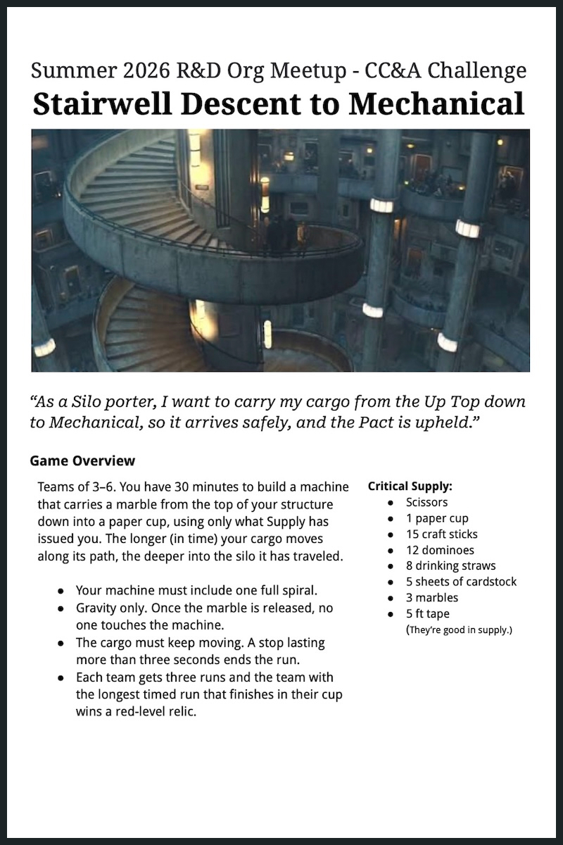 Game rules sheet